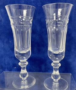 Pair Of Cumbria Crystal Helvellyn Vintage Champagne Flutes / Glasses - Picture 1 of 8