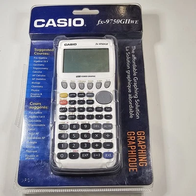 Casio FX-9750GIIwe WHITE Scientific Graphing Calculator 9750GII-WE - Image 1 of 4