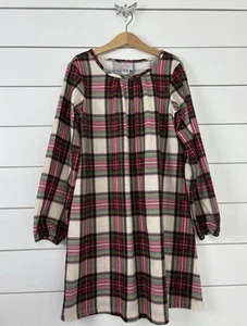 Girls HANNA ANDERSSON Sz 140 - 10y Nightgown Pajama Tartan Plaid Holiday - Picture 1 of 5