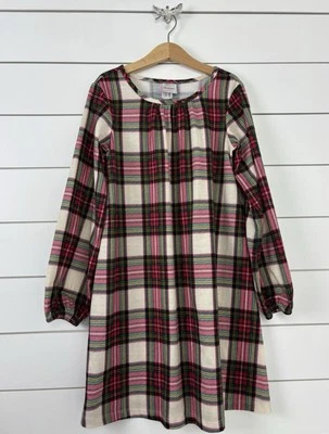 Girls HANNA ANDERSSON Sz 140 - 10y Nightgown Pajama Tartan Plaid Holiday - Image 1 of 4