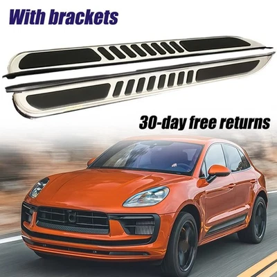 2 PIEZAS estriberas barras Nerf peldaños laterales aptos para Porsche Macan 2014-2024 Foto 1 de 4