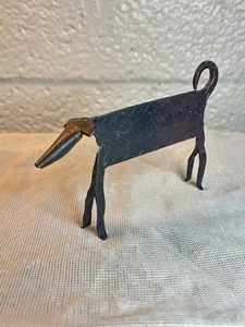 MCM Hand Forged Wrought Iron Animal Dog Art Metal NO BRAND 5” 69g Sculpture READ - Picture 1 of 21