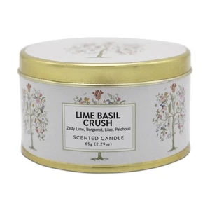 Lime & Basil Crush Scented Candle Tin 65g Home Fragrance - Picture 1 of 2