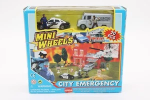 Mini Wheels CITY EMERGENCY 20 Piece Set with Police Car Security Truck NEW - Picture 1 of 5