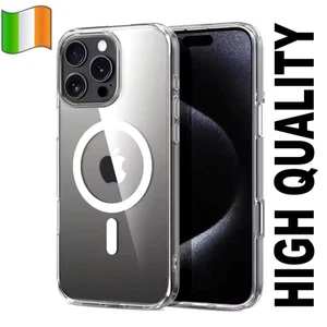 CLEAR Phone Case For iPhone 17 16 15 14 13 12 PRO MAX WIRELESS Cover SHOCKPROOF - Afbeelding 1 van 6