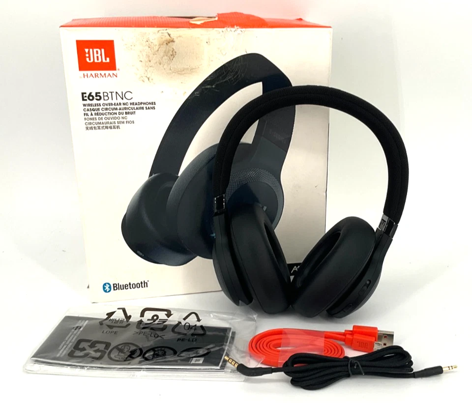 JBL Wireless Over Ear Headphones black JBLE65BTNCBLK - Image 1 of 4