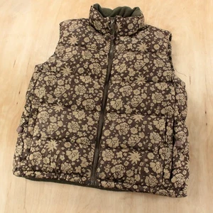 Vintage Ralph Lauren Polo Jeans Co Blumendruck Fleece gefütterte Daunen gefütterte Weste SMALL - Bild 1 von 6