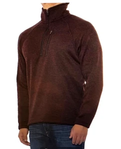 Eddie Bauer Herren XL Radiator Übergangsjacke weinrot / schwarz 1/4 Reißverschluss - Bild 1 von 11