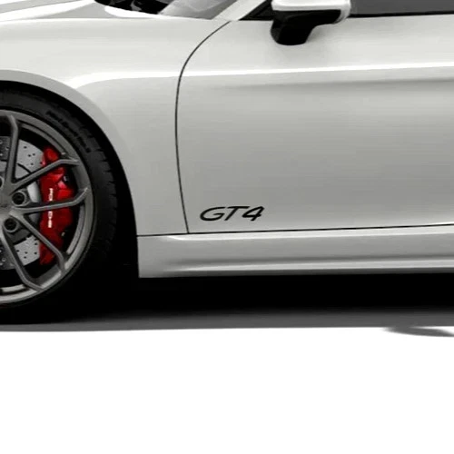 ANY COLOR Porsche GT4 Car Door Sticker Decal Set Fits 718 Cayman GT4 Models - Image 1 of 1