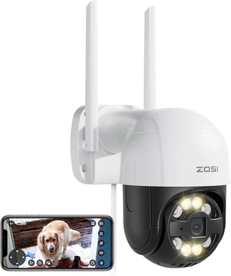 Telecamera Wi-Fi Esterno 4MP, 2,5K Telecamera Da Esterno Wifi 360° IP66, Visione - Immagine 1 di 4