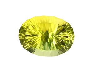 20.31 CTS  LEMON YELLOW NATURAL QUARTZ OVAL FANCY CUT ,SEE VIDEO - Picture 1 of 3
