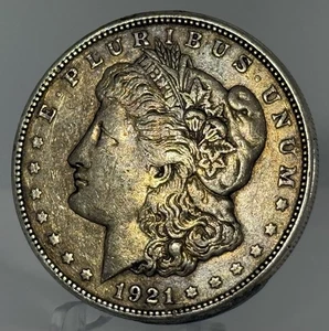 1921-D Morgan Silver Dollar VG / VF 90% SILVER FREE SHIPPING! ONLY DENVER MINT! - Picture 1 of 6
