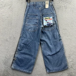 Vintage Lee Pipes Jeans Boys Size Small 26x26 Wide Leg Pockets Baggy Skater Y2K - Picture 1 of 9