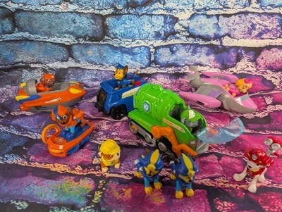 Lot Of Paw Patrol Sub Patroller Aqua Pups Sea Figures & Vehicles Lot - Image 1 of 4