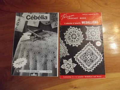 2 CROCHET PATTERN BOOKS PARAGON ETC MEDALLIONS MOTIFS * MUST SEE - Image 1 of 2