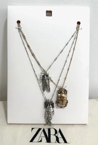 ZARA 2025 PACK OF 3 ANIMAL NECKLACES Ref 4548/051/808 - Picture 1 of 8