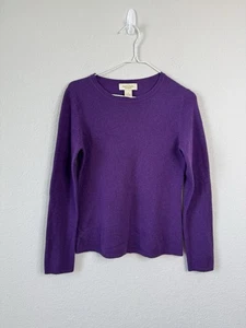 Peck & Peck 100% Cashmere Crewneck Sweater Pullover Purple Women’s S Soft Career - Picture 1 of 4