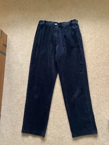 Ladies Constance Wood black corduroy trousers part elastic waist size 14 - Picture 1 of 7