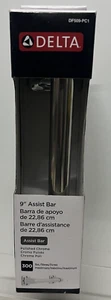 DELTA 9" Assist Bar NEW Metal Polished Chrome ~300 LB~ Fixture Mobility Mount - Picture 1 of 14