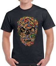 Floral Sugar Skull T Shirt Day of the Dead Shirt Sugar Skull Gifts for Men's