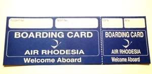 Original Air Rhodesia Bording Card or Pass Mint Condition. 7"x 2 3/4" - Picture 1 of 1