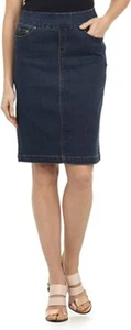 Jeans Women's Ease into Comfort Pull-On Stretch Denim Skirt - Picture 1 of 3