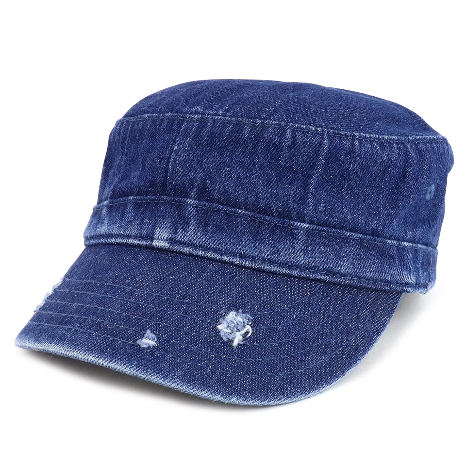 Gorra militar de sarga de algodón deshilachado lavado con enzimas - ENVÍO GRATUITO Foto 1 de 1