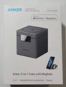 ANKER (Y1811) Cube 3 en 1 avec Support de Charge Rapide Magsafe 15W - Photo 1 sur 8