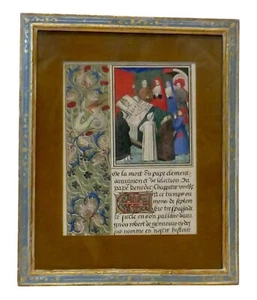 Tod von Papst Clemens von Avignon 1394 Palast Trauer antiker Kunstdruck gerahmt - Bild 1 von 12