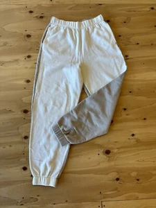Felpa Hollister donna piccola bianca marrone color block ultra alta joggers - Foto 1 di 7