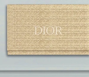 DIOR BEAUTY DIORIVIERA RAFFIA POUCH COSMETIC RATTAN CLUTCH NEW!