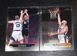 Tim Duncan 2000 TOPPS CHROME PAIR YOU GET BOTH CHROME DUNCAN CARDS! SPURS HOF - Picture 1 of 3