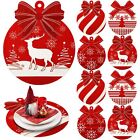 8 Pcs Christmas Placemat Christmas Balls Place Mats Washable Table Merry Chri... Only $14.10 on eBay