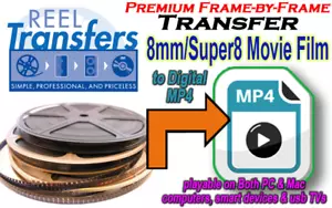 Convert your 8mm/Super8 movies to Digital Mp4 file (Frame-by-Frame Quality) - Picture 1 of 1