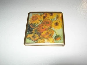 TASCHENSPIEGELTASCHE VINCENT VAN GOGH SONNENBLUMEN PROVENCE IMPRESSIONIST FRANKREICH - Bild 1 von 3