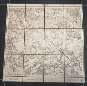 Mapa antiguo mapa plegable sobre lino - Vaihingen a.d. Enz - 1901 - Imagen 1 de 6