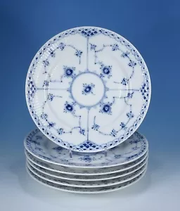 Royal Copenhagen "Musselmalet Halbspitze" 6 Kuchen-/Brotteller 17 cm. 1.Wahl - Bild 1 von 2