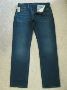 NWT JOHN VARVATOS AUTHENTIC Straight Jeans Medium Blue $128 SZ 32 (SZ 32 X 32) - Picture 1 of 7