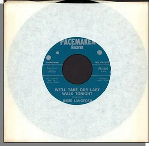 Jesse Lankford - We'll Take Our Last Walk Tonight + Where's Your Heart - 45 - Imagen 1 de 3