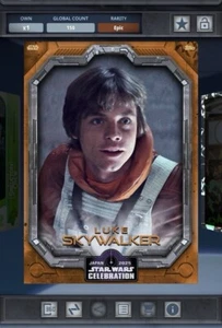 Star Wars Card Trader 2025 Celebration Luke Skywalker 150cc Epic - Picture 1 of 2