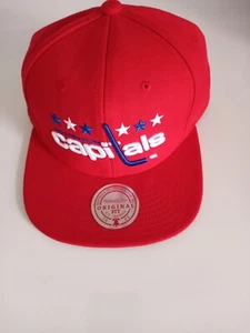 Washington Capitals SnapBack Hat RED Mitchell & Ness CAPS Fast Free Shipping!! - Picture 1 of 4