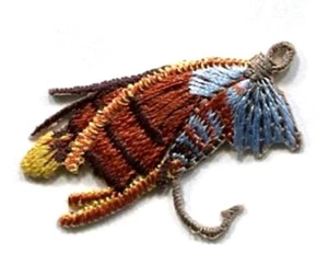 FISHING FLY IRON ON APPLIQUE - Picture 1 of 1