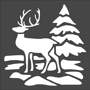 Plantilla de corte personalizado de 1-5,5 x 5,5 pulgadas, (PC-1) ciervo - Imagen 1 de 1