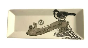 Christmas Theme St. Nicholas Square Rectangular Tray Bird Platter 13 x 5 - Picture 1 of 7