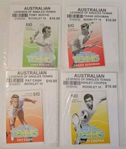 2016 Australian Legends of Tennis - Booklets - Set of 12 MNH X $10 = FV $120 - Picture 1 of 3
