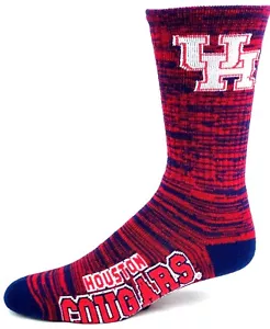 Calze Houston Cougars rosse e blu navy RMC Deuce Crew - Foto 1 di 3