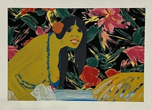 SALVATORE FIUME UNTITLED SERIGRAFIA SU TELA BELLISSIMA 75x54 cm - Foto 1 di 4