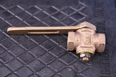 1/2" Bronze Ground Plug Shutoff Cock Valve Made in The USA - Image 1 of 4