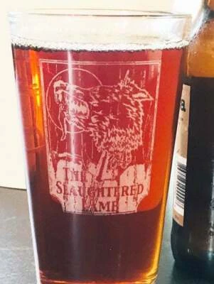 Vaso de pinta The Slaughtered Lamb American Werewolf In London, Beer Pub Foto 1 de 3