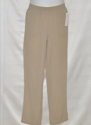 Linea by Louis Dell'Olio Pull-on Pebble Crepe Pants Size S Beige - Image 1 of 2